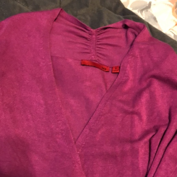 Cute purple sweater wrap top! - Picture 4 of 5